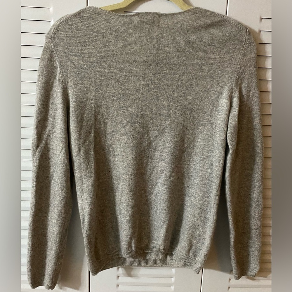 Charter Club Cashmere Sweater, Sz S, Heather Gray, Crewneck, Upcycled - Picture 11 of 13